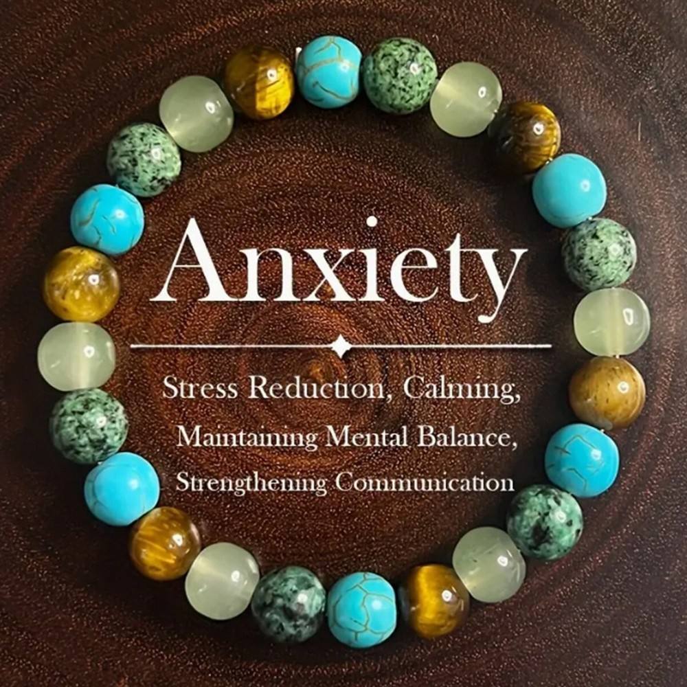 Natural Ore Stone Bracelet 8mm Yellow Crystal Gemstone Stretch Bracelet 8mm