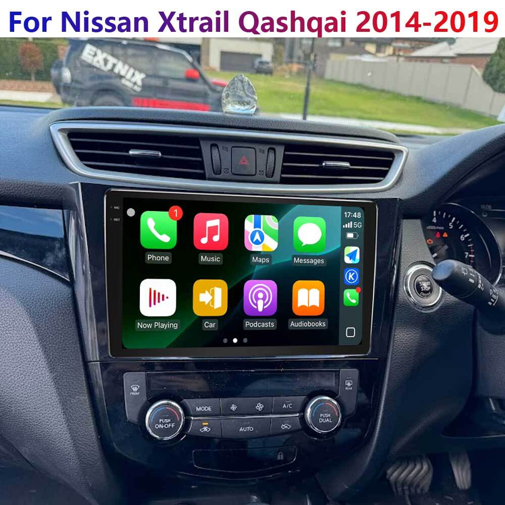 For Nissan Xtrail Qashqai 4-64G Wireless Carplay Android Car Stereo Radio GPS