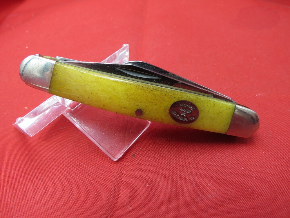 Moore Maker Matador Texas USA 5300B Yellow Bone Stockman 3-5/8 Folding Knife
