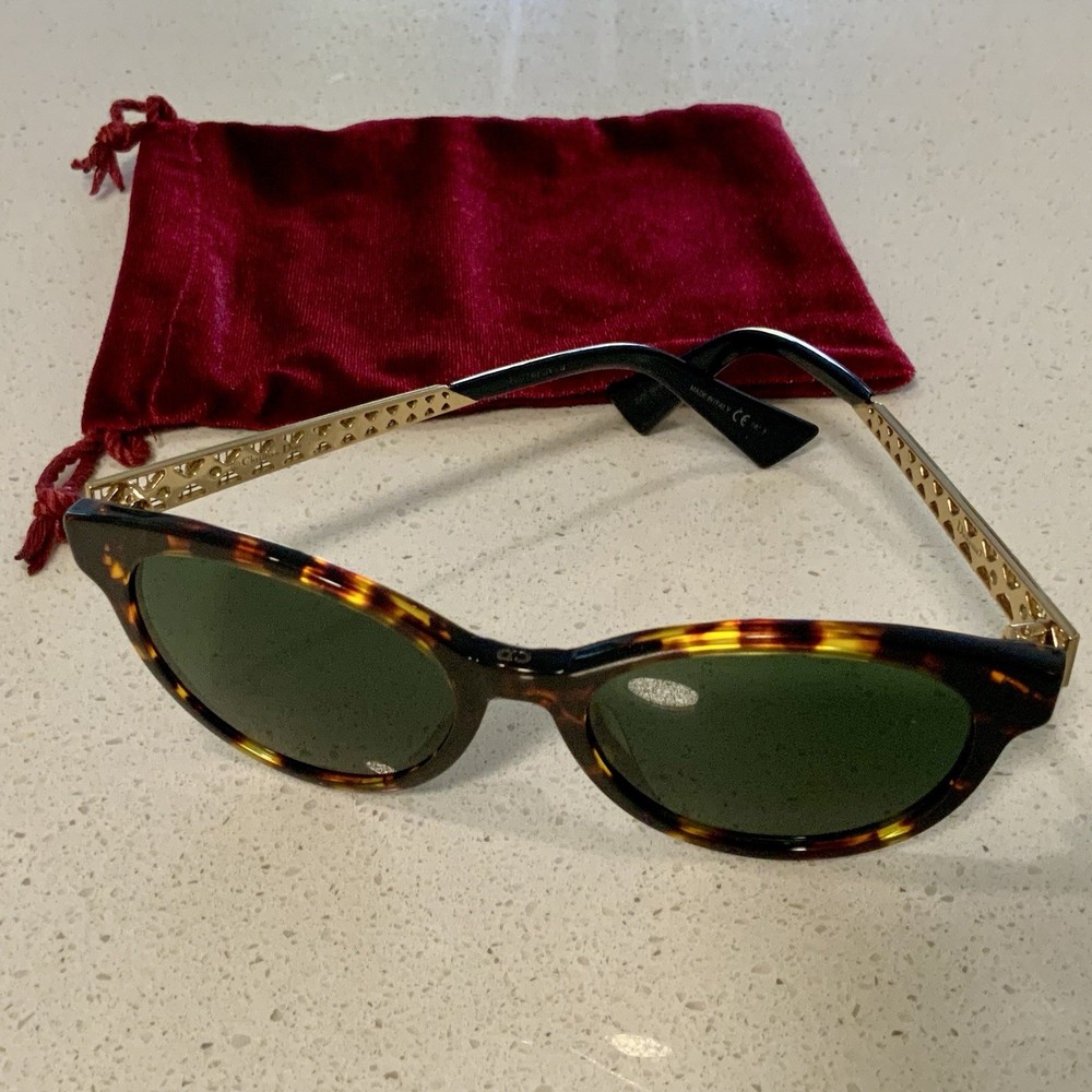 Authentic Christian Dior Sunglasses Gold  Diorama Tortoise - Pristine