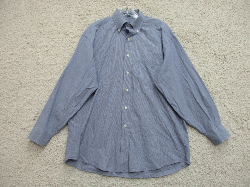 VINTAGE Tommy Hilfiger Button Up Shirt 16 Dress Long Sleeve Casual Cotton Mens