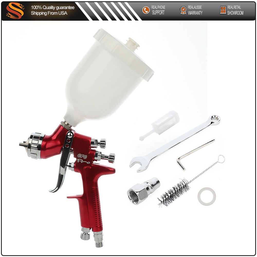 HVLP spray gun professional car paint gun nozzle 600ml pot Stainless 1.4mm