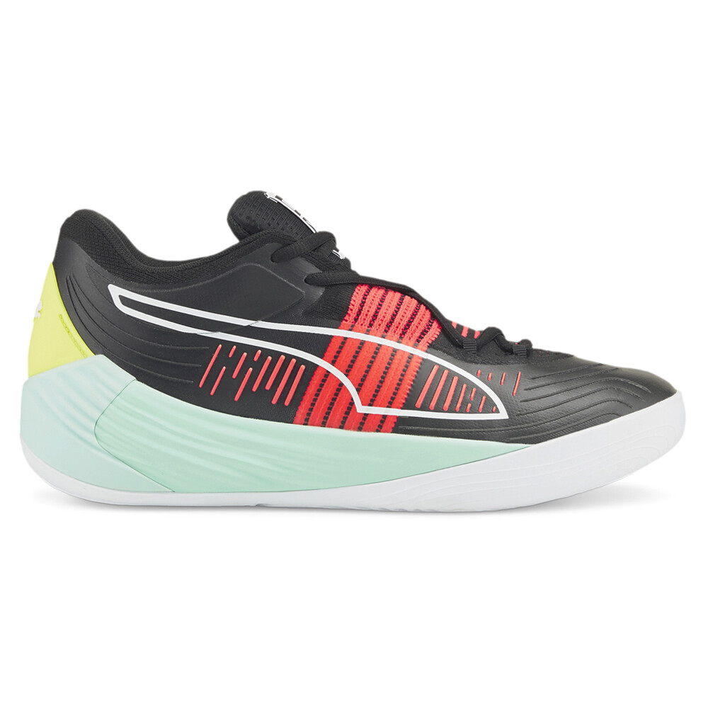 Puma Fusion Nitro Basketball  Mens Black Sneakers Athletic Shoes 19551406