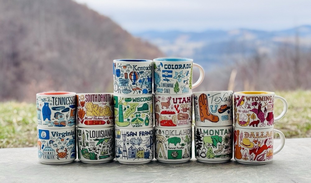 Starbucks State Mug Collection–14 Mugs–Excellent Condition–Rare States Included