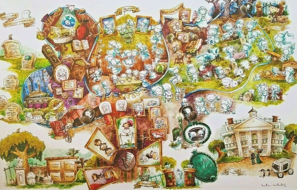 Haunted Mansion Poster Print 13x19 Satin Finish | Disney Artwork Decor