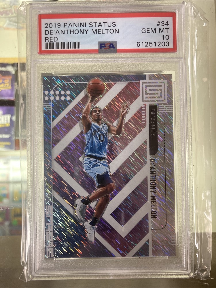 2019-20 Panini Status #34 De'Anthony Melton Red Memphis Grizzlies PSA 10 GEM-MT Rookie Card