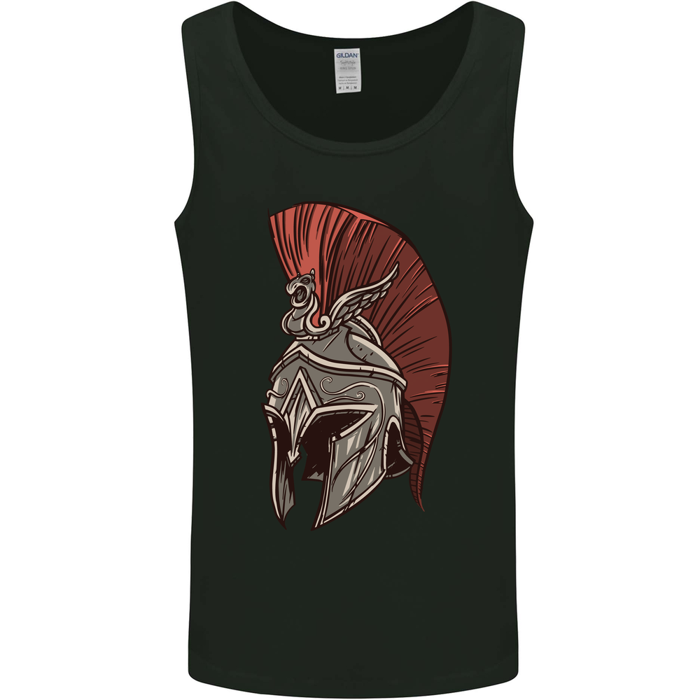 Roman Helmet Bodybuilding Gym Spartan Mens Vest Tank Top