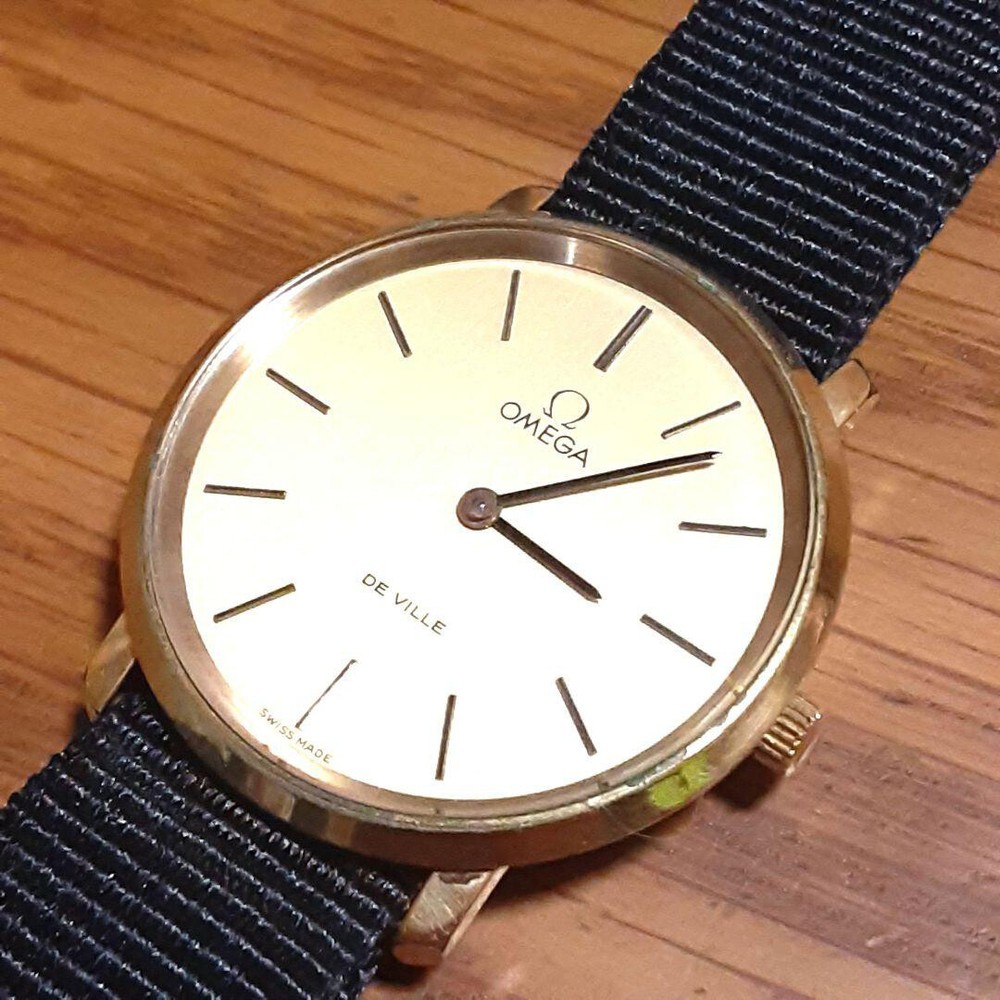 Vintage Omega De Ville Gold Manual Wind Analog Mens Watch