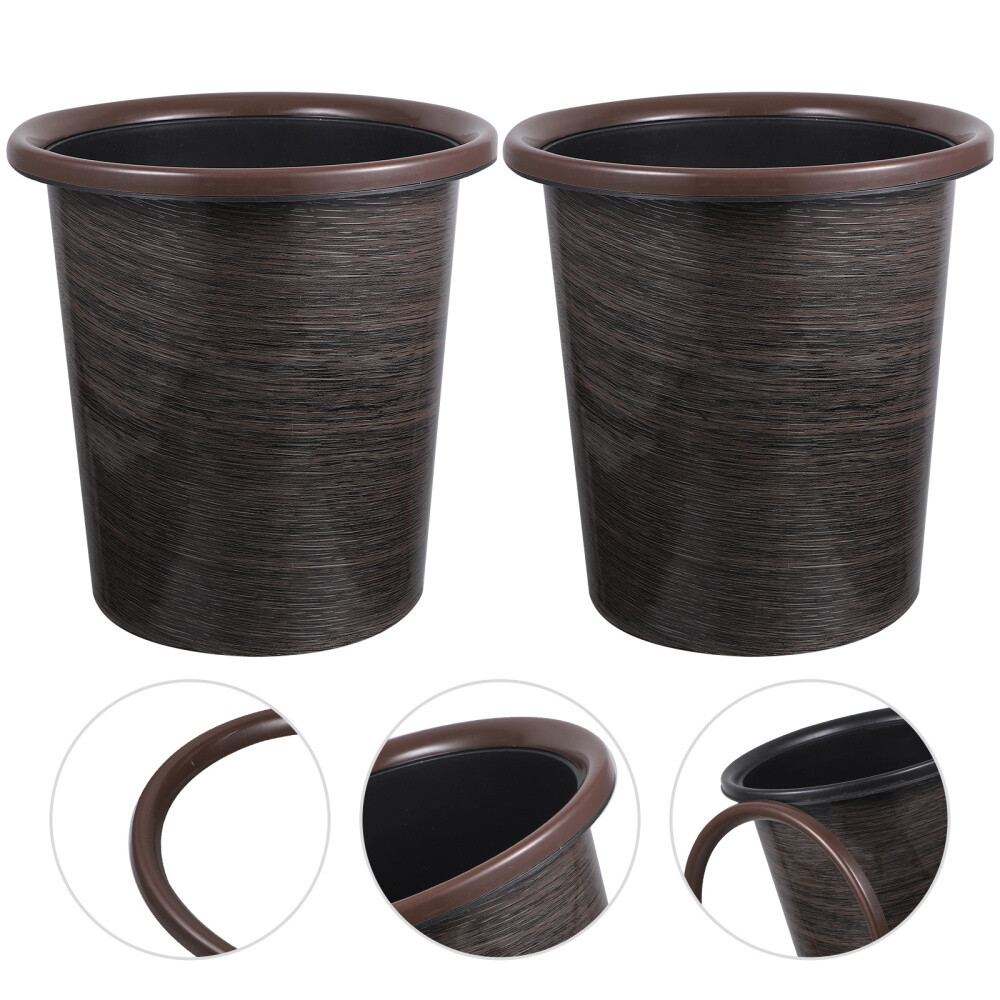2 Pcs Storage Containers Waste Paper Bin Office Trash Can Bins
