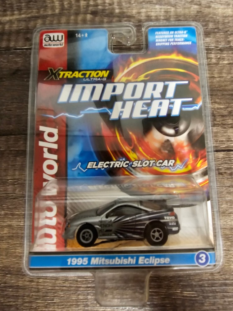 Autoworld HO Slot Car New 1995 Mitsubishi Eclipse Import Heat X traction