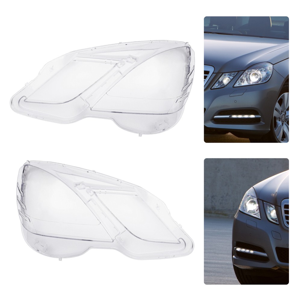Headlight Lens Cover Lampshade For 2009-2013 Mercedes-Benz W212 E350 E500 E63