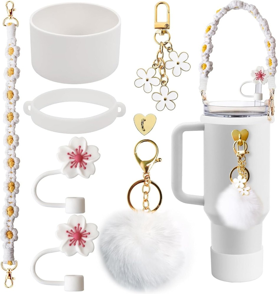 8PCS Stanley Cup 40oz & 30oz Tumbler Accessories with Handle Set