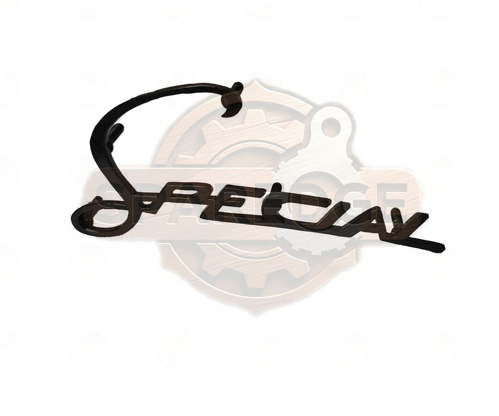 Customize Vintage Brass Black Lambretta Scooter Special Script Logo Decals