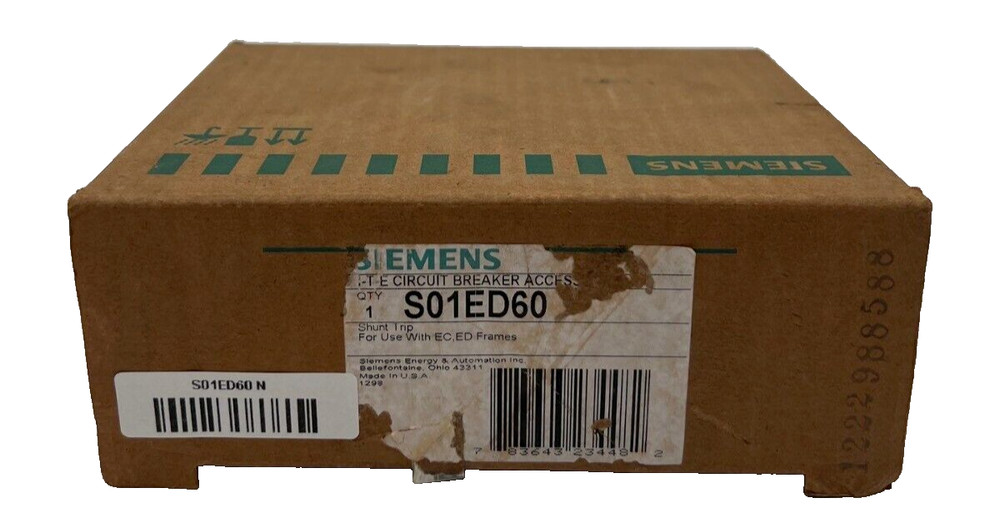 Siemens S01ED60 Shunt Trip 120V I-T-E New