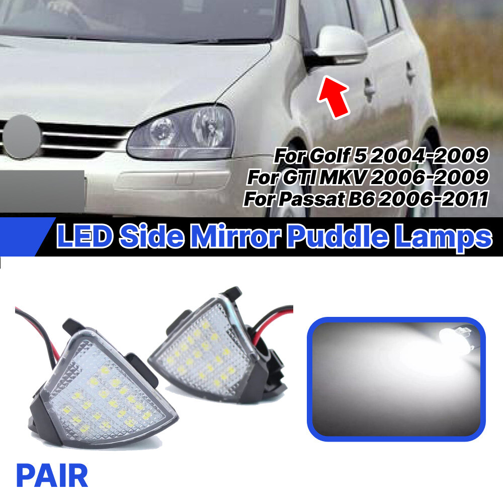 SMD LED Side Mirror Puddle Lamps for VW Golf Eos Jetta MK3 Passat B6 CC Rabbit