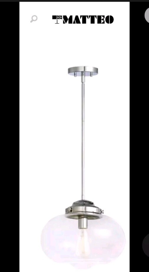 Matteo BLOP Silver CHROME Pendant Ceiling Light Fixture chandelier C66703chcl