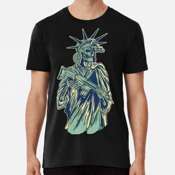 Tacticool Lady Liberty Premium Bipartisan Political Made in USA T-Shirt S-5XL