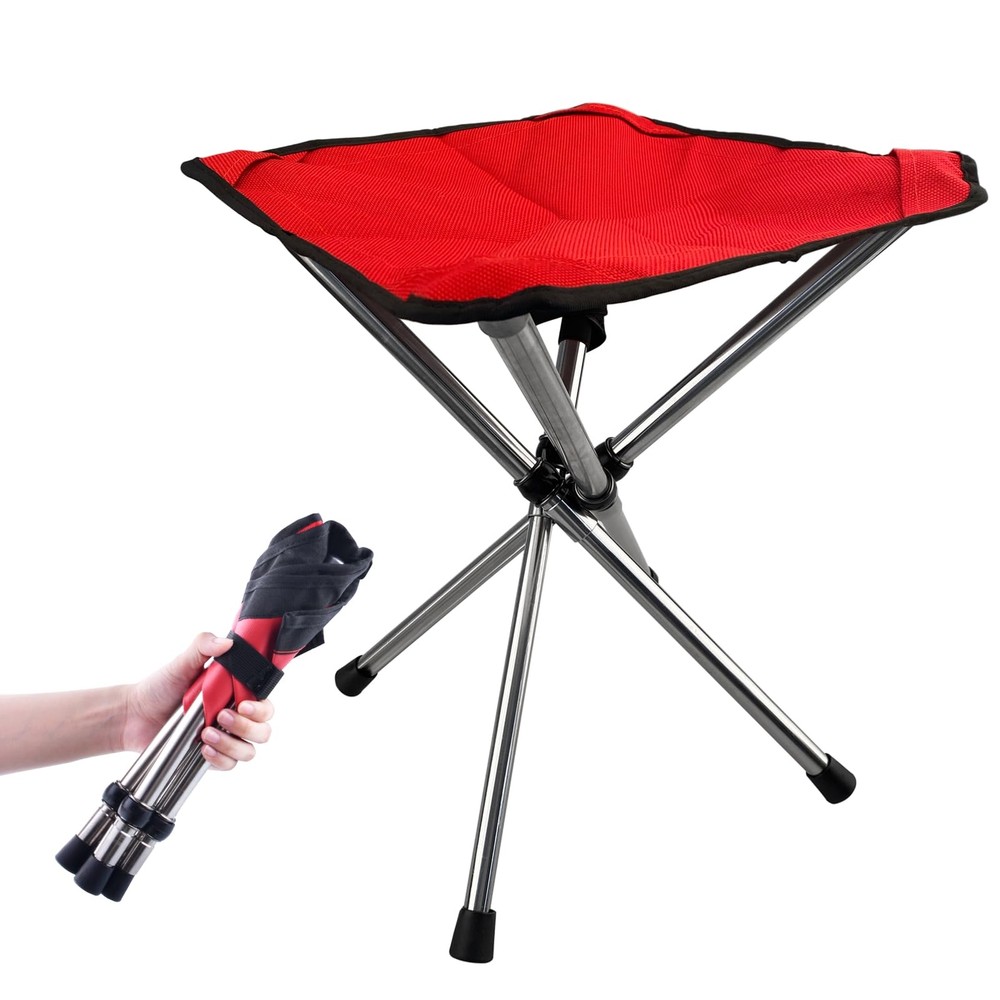 Foldable Tripod Stool Portable Telescopic Chair Compact Lightweight for Campi...