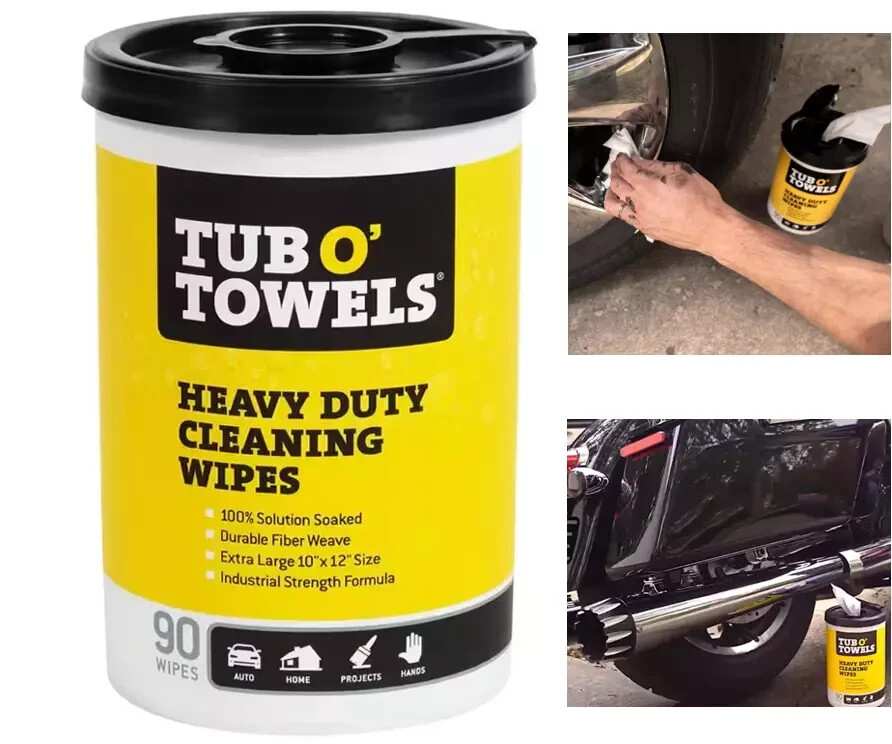 Heavy-Duty Cleaning Wipes, Citrus Scent, 10