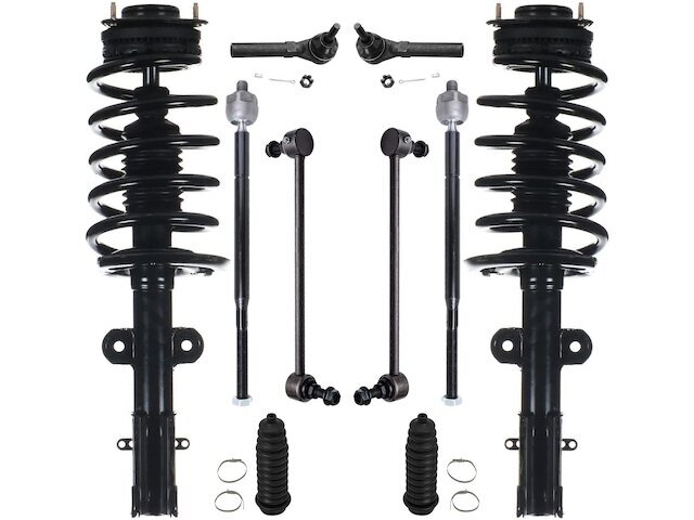 Detroit Axle 45525PGTP C/V Strut Coil Spring Sway Bar Link Tie Rod Kit