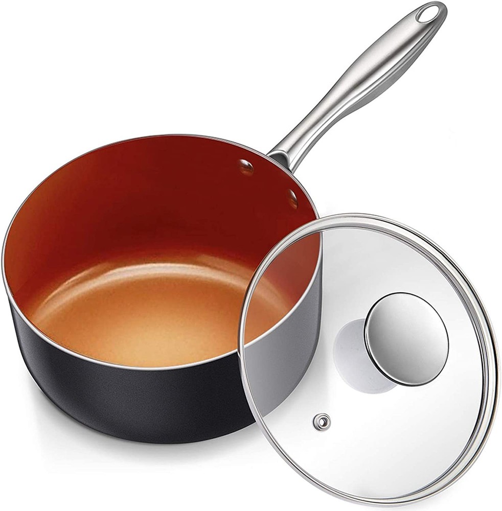 3 Qt Ultra Nonstick Saucepan with Lid – Durable & Easy Clean  