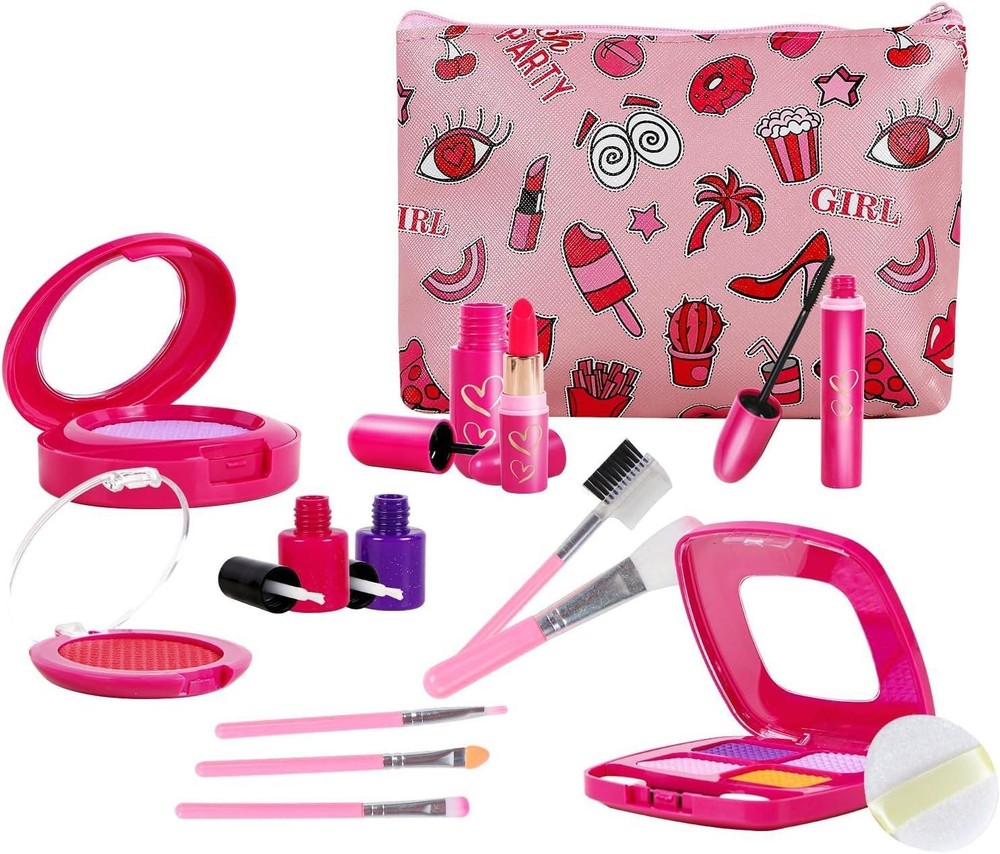 Girl Gifts Pretend Play Makeup Toys Beauty Set for Toddler Little Girls Age 3 4