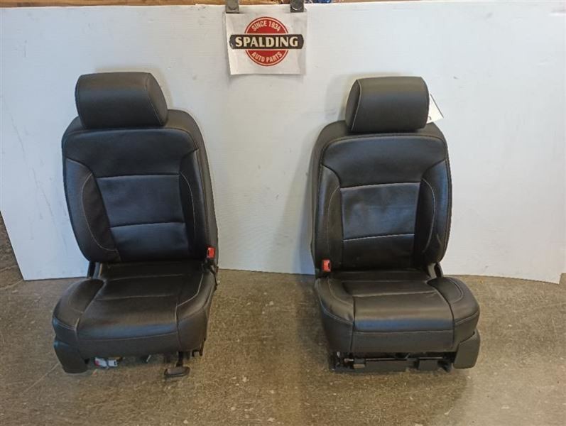 *-BAGS* Pair Heated Black Leather Front Seats from 2017 Silverado 1500 11092013
