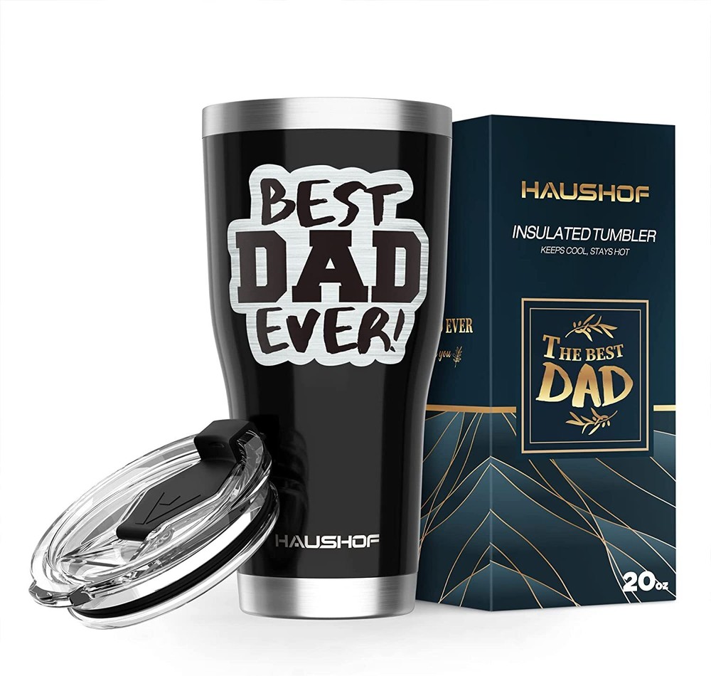 HAUSHOF Fathers Day Gifts Tumbler 20oz Stainless Steel Double-wall Insulation-image