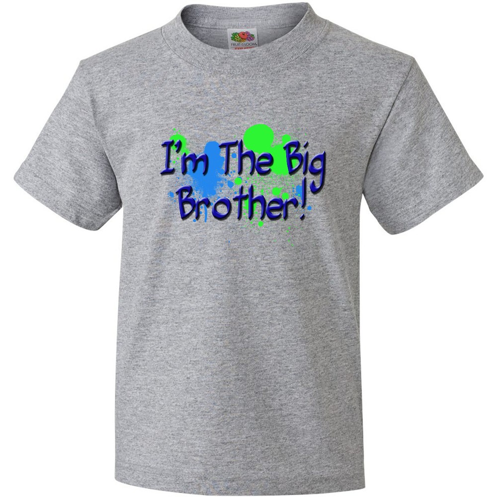 Inktastic Big Brother Youth T-Shirt New Gift For Sibling Family Paint Splatter