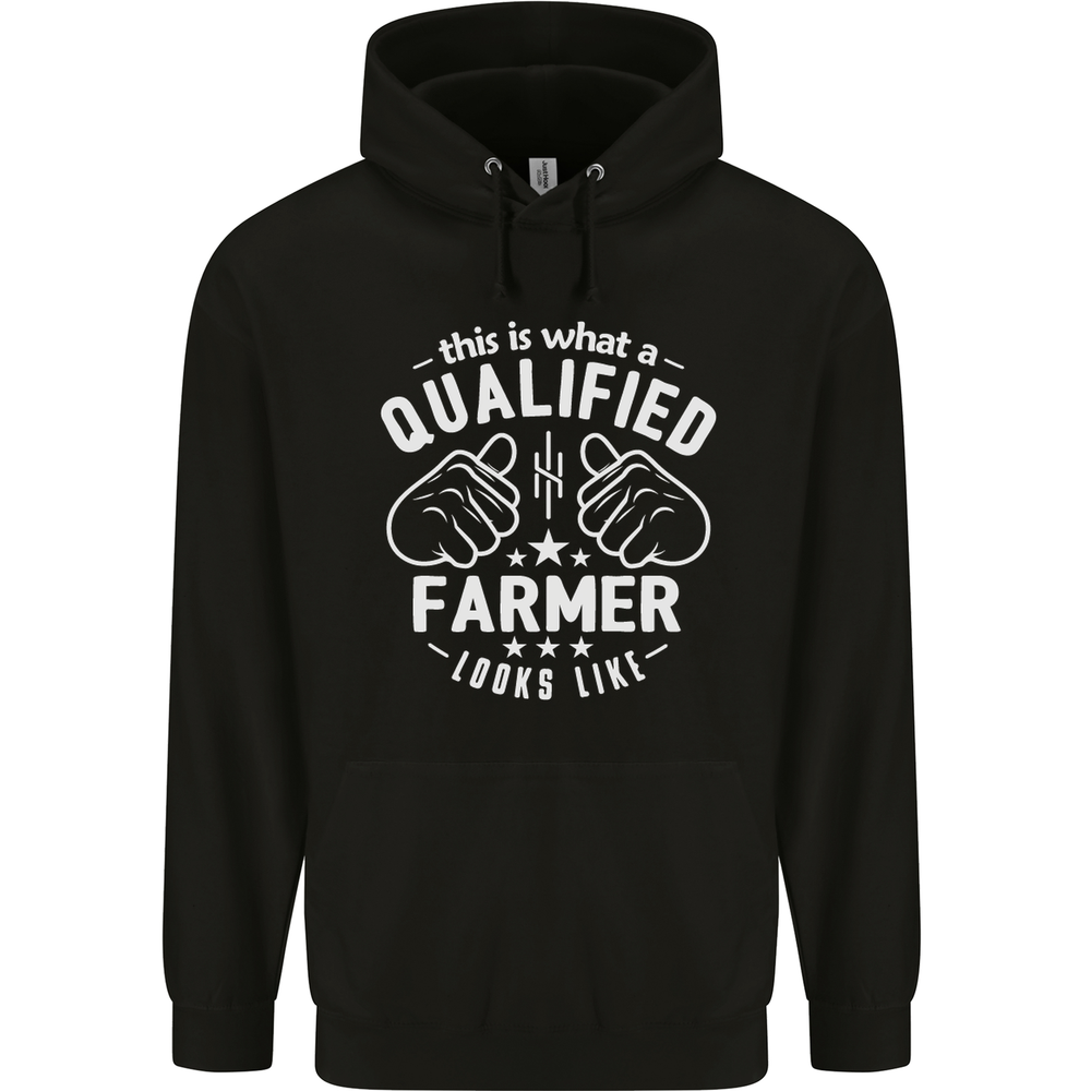 This Is What a Qualified Farmer Looks Like Mens 80% Cotton Hoodie