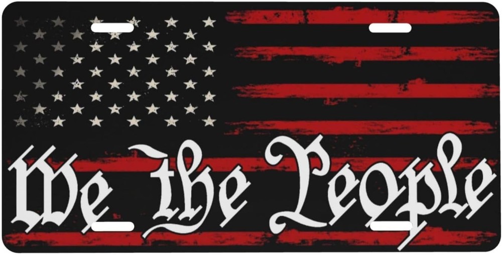 American Flag Patriotic License Plate - New!