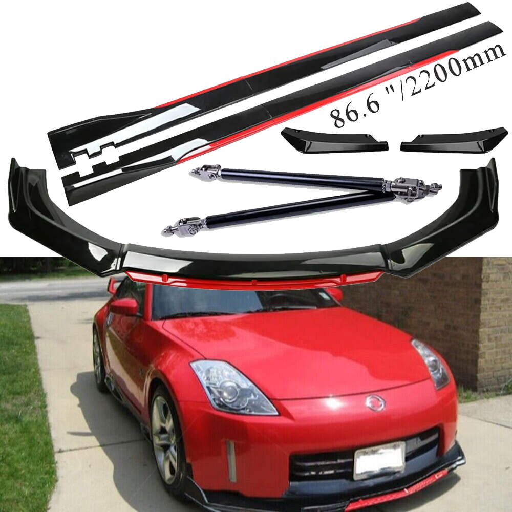 For Nissan 370Z 350Z Front Bumper Lip Spoiler Splitter Side /Skirt Body