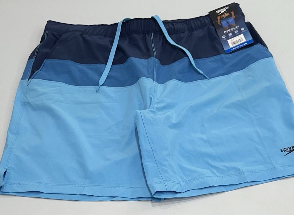 Speedo Men's Hydro Tech Volley Swim Shorts, Blue, Size L (34/36)