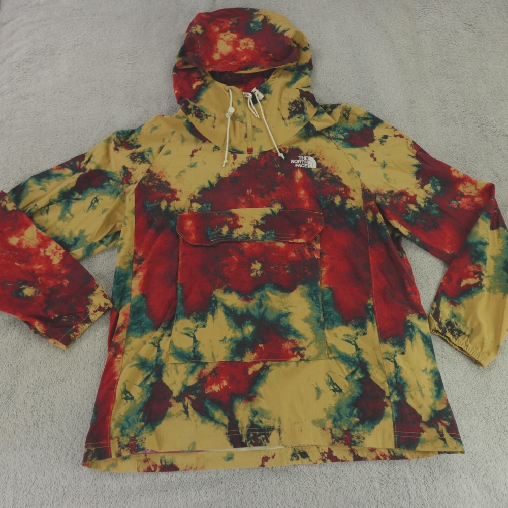 The North Face Mens Class V Pullover Jacket Large Tie Dye Yellow Red