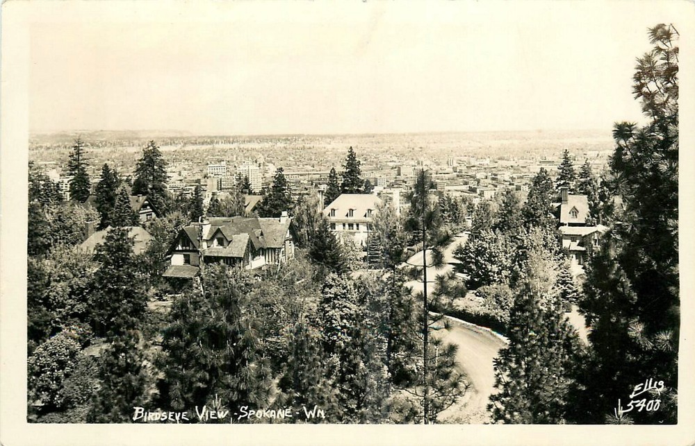 1940s Seattle Washington Birdseye View #5400 RPPC Postcard 25-2568