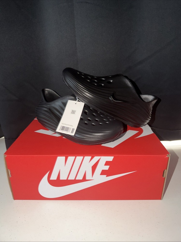 Nike Women’s Sz 9 Men Sz 8 Reactx Rejuven8 Triple Black HV5062-001 Water Gym