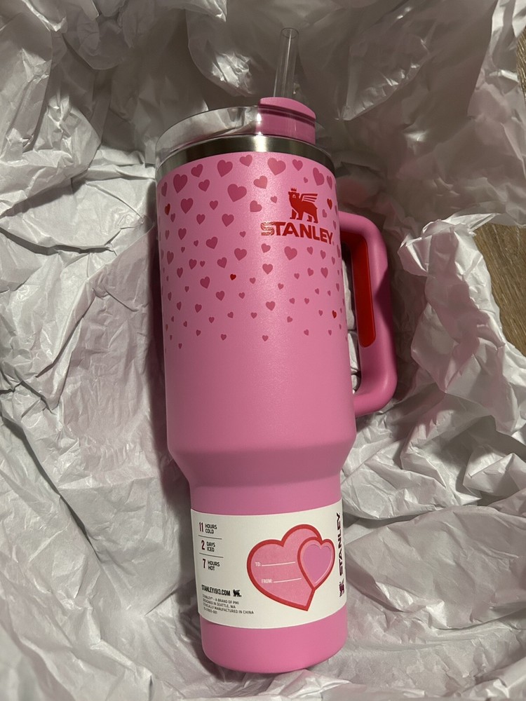 NUEVO Vaso Stanley Target Exclusivo Día de San Valentín 2025 Sweet Hearts Rosa 40oz