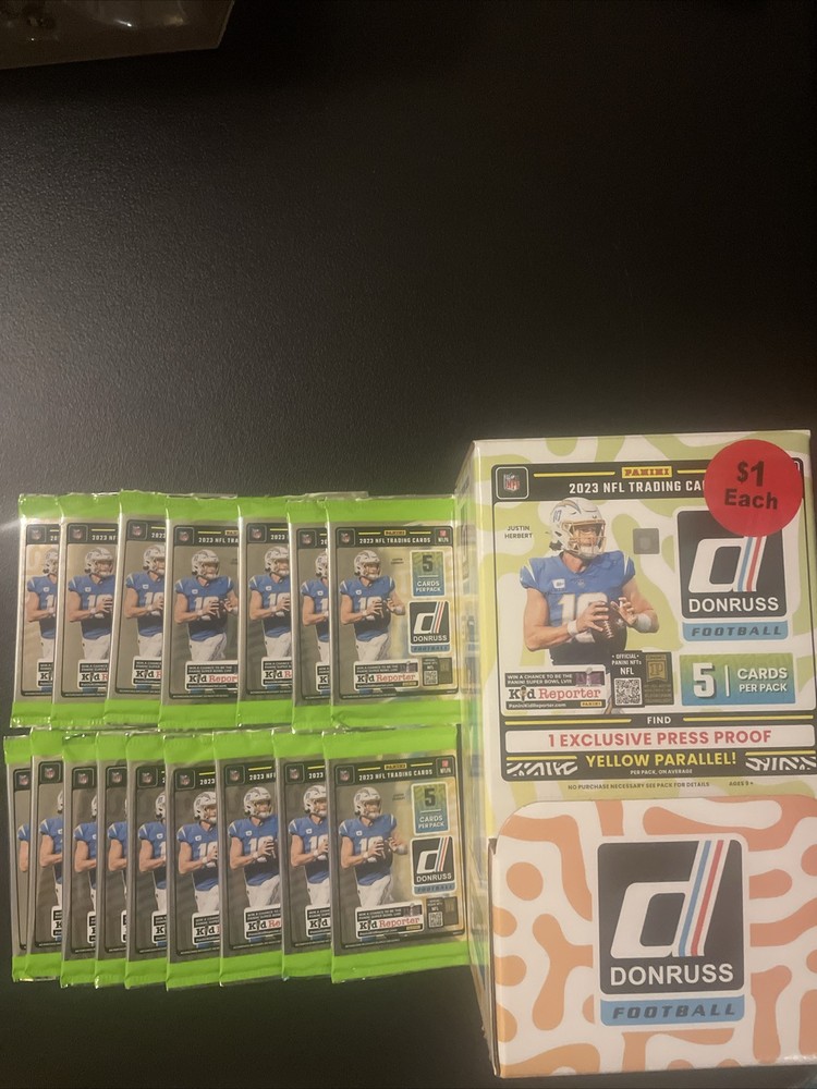2023 Donruss Football NFL Gravity Feed Box 16  Sealed Packs Yellow Parallels