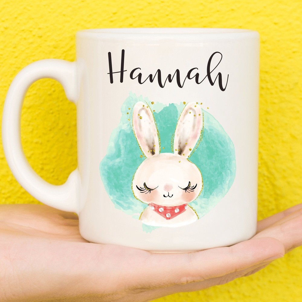 Cute Rabbit Mug Rabbit Gift For Animal Lovers Personalised Rabbit Mug Gifts For