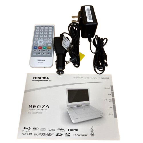 TOSHIBA Regza SD-BP900S 9-Inch Portable Blu-ray Disc Player White from JAPAN
