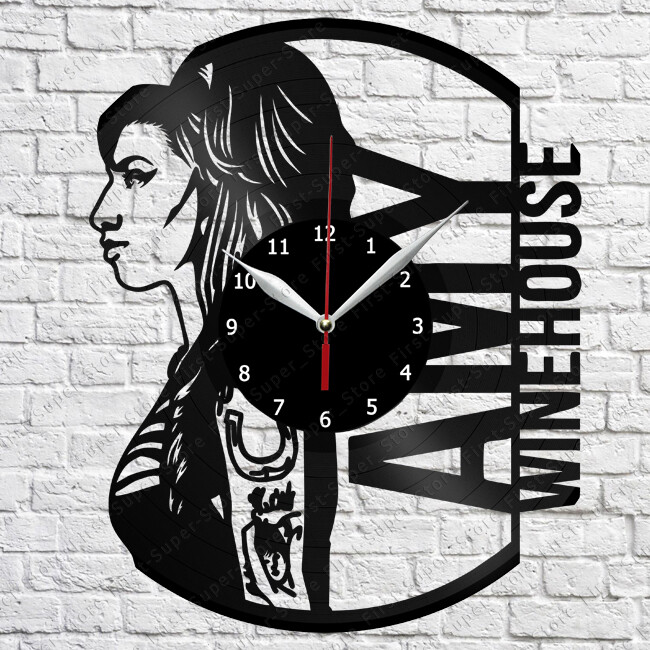 Amy Winehouse Vinyl Clock Record Wall Clock Decor Fan Art Home 2842