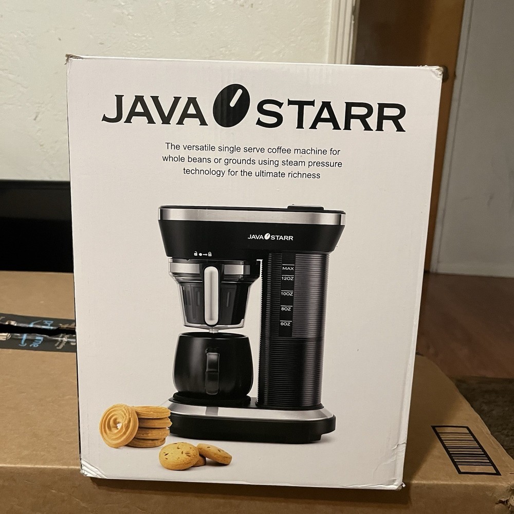 JAVASTARR COFFEE MAKER WITH COFFEE GRINDER, BREWER BH9008G BLACK