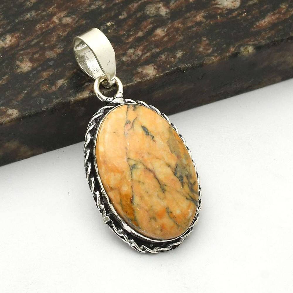 Dendrite Opal Gemstone Ethnic Pendant Jewelry Gift For Her 2.2