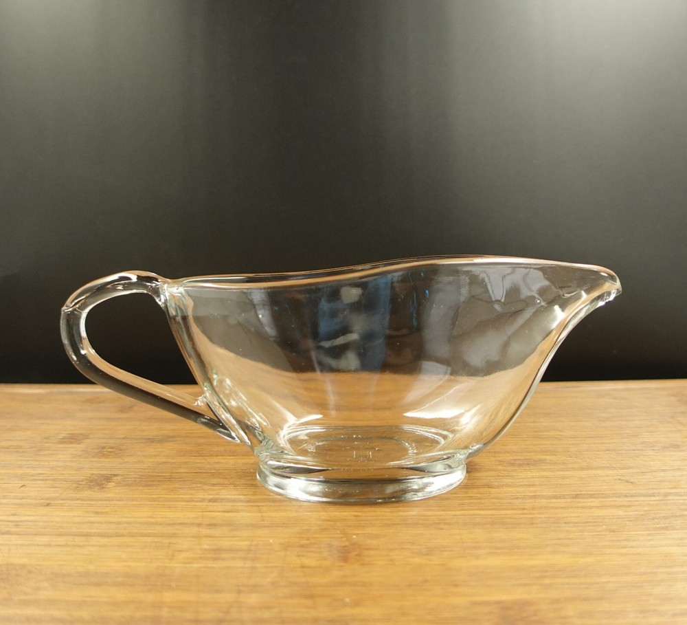 Anchor Hocking 1043 Clear Glass Gravy Boat Made in USA