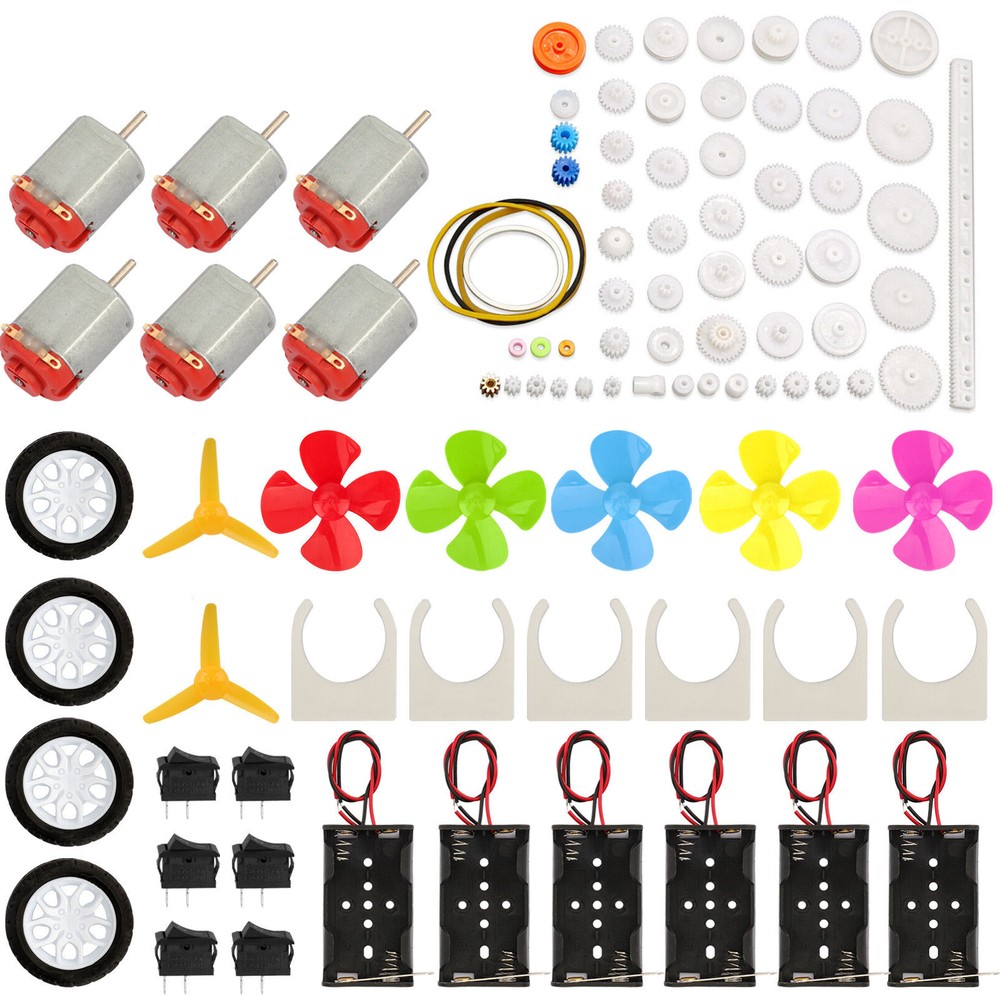 6Set/95Pcs DC Motors Kit Mini Electric 3V 10000 RPM Strong Magnetic Repair DIY
