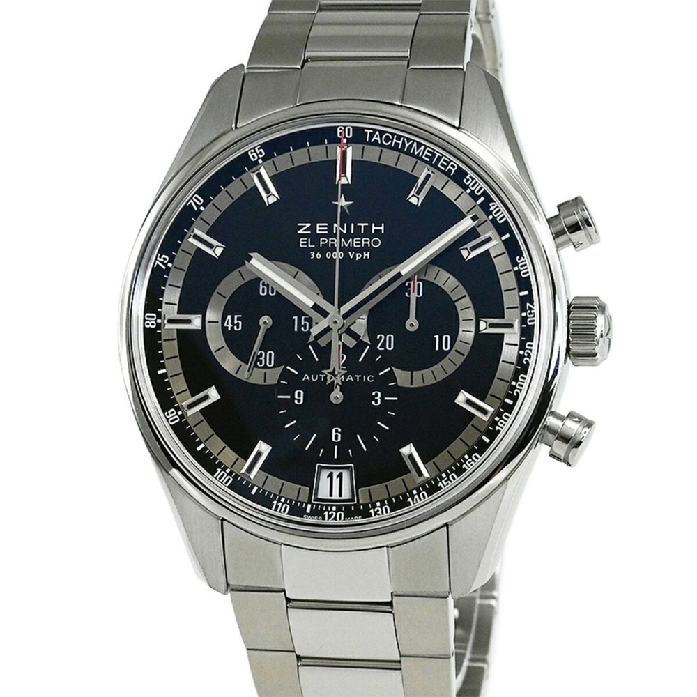 ZENITH El Primero 42mm Auto Chronograph Black Dial Watch 03.2040.400 Full Set