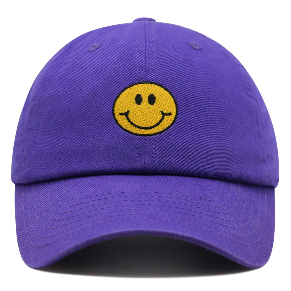 JPAK Cartoon Smiling Face Premium Dad Hat Premium Cotton Strapback Gift