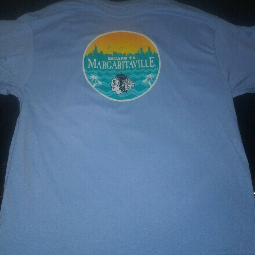 Chicago Blackhawks Escape To Margaritaville Jimmy Buffett Sga 2018 XL T Shirt