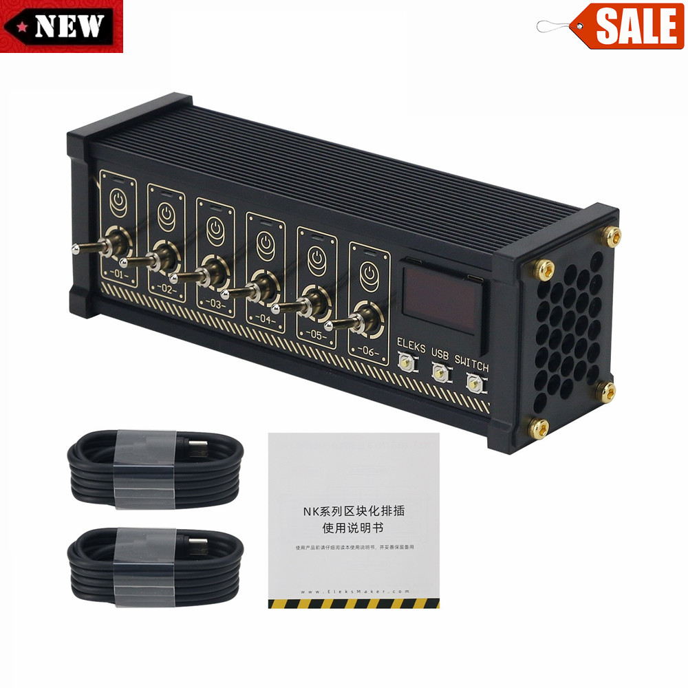 Eleksmaker NK4 ELEKS USB Switch Hub 6 Port USB Hub with OLED Screen Display
