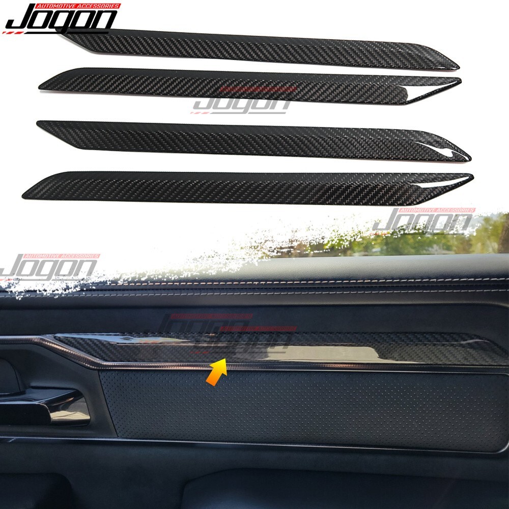 Limited For Dodge Ram 1500 Rebel Big Horn 2019-2025 Real Carbon Door Panel Decor